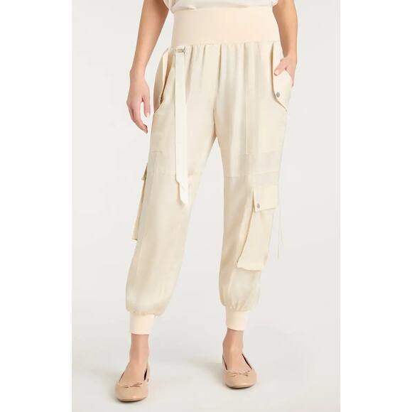 New CINQ A SEPT Harmony Side Snap Silky Cargo Trousers - Picture 1 of 12